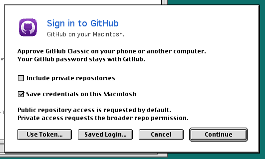 The first sign-in prompt