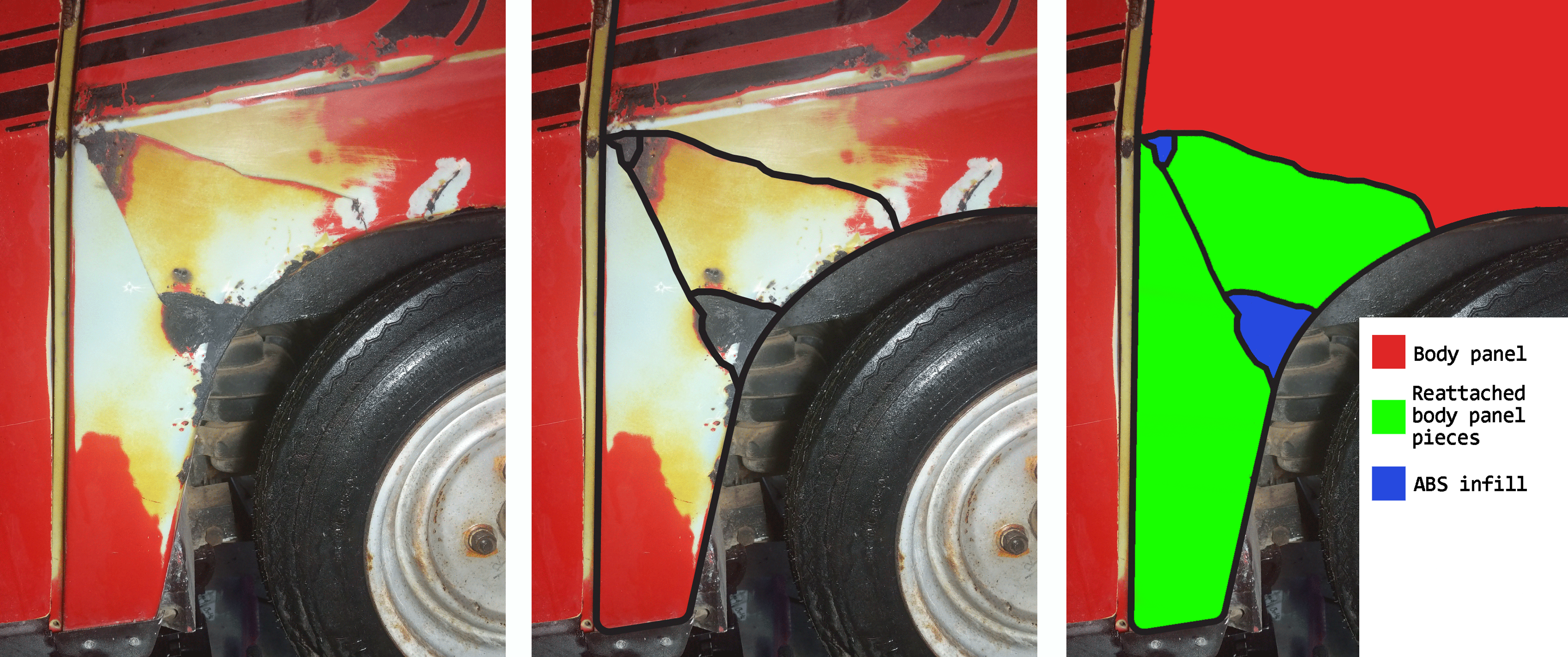 repaired body panel