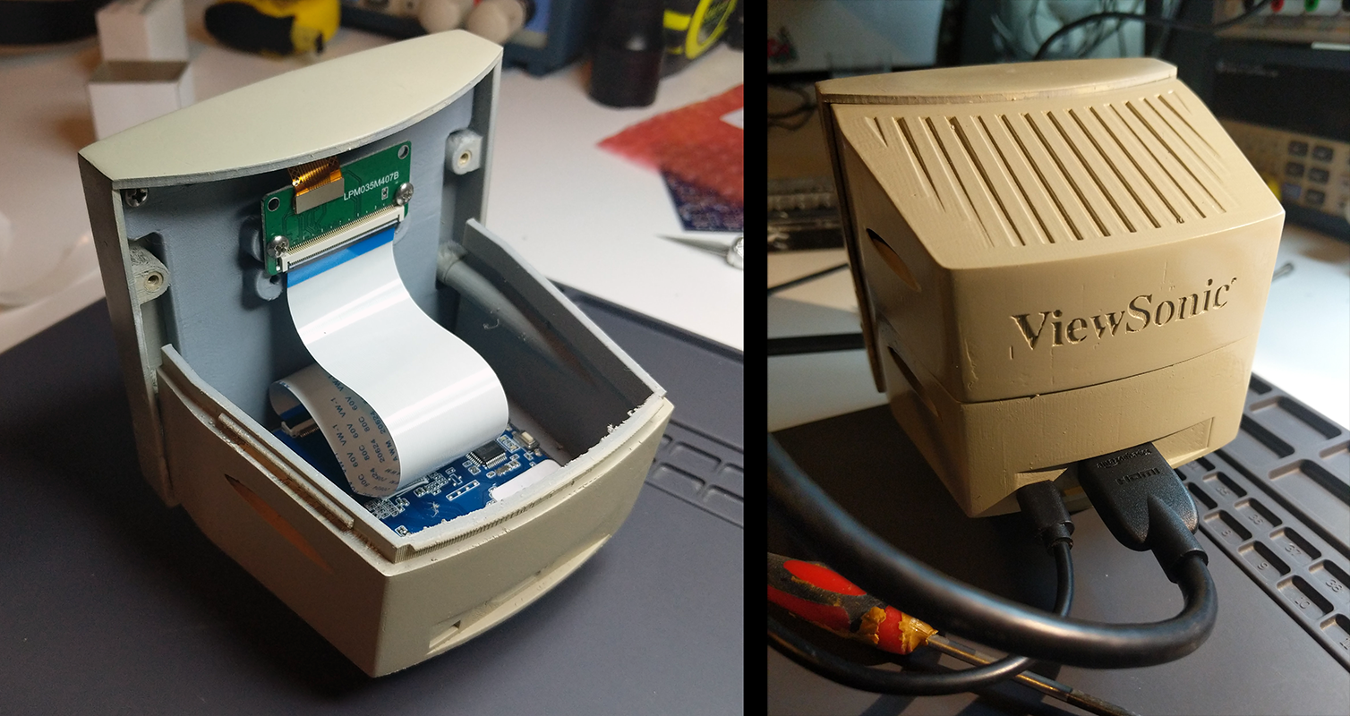 The assembly of the monitor